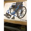 Image 1 : Blue Wheelchair and Walker.  Wheelchair - Living Basics Model # LB-BME-WH932