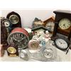 Image 1 : Large Grouping of Clocks and Glass Lamps - approx 25.