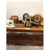 Image 1 : Vintage Wood Chest with collection of Old Clocks.