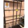Image 1 : Glass and Metal Shelving Unit - 69 inches tall