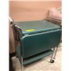 Image 1 : Vintage Green Metal Card Table with fold down sides