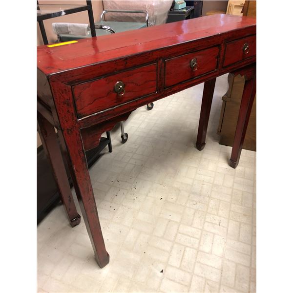 Hallway Console Table - red stain