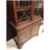 Image 3 : Wood China Cabinet - cherry stain.