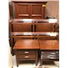 Image 1 : Five Piece Bedroom Set - contemporary with armoire, 2 bedside tables plus head/foot boards and rails