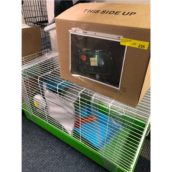 Two small hamster cages and one large Pet Cage