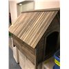 Image 1 : Dog House from the Show - with base - stained grey