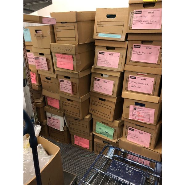 Approx 45 boxes of. Books and Materials - Set Décor for Shows