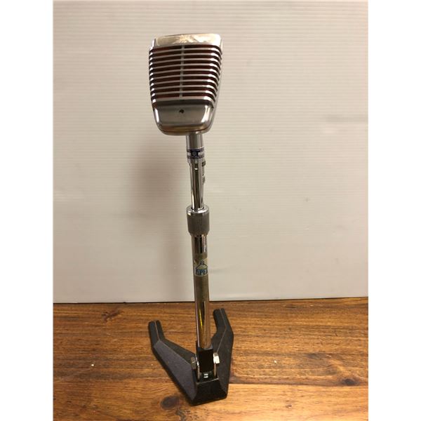 Vintage Dynamic Microphone on Stand