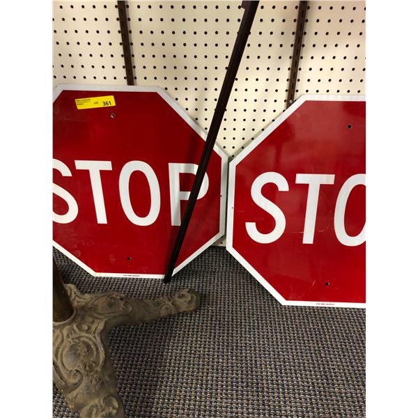 Two Fullsize Stop Signs