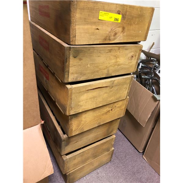 7 Wood Boxes for Storage - possibly for canned items or storing dishes