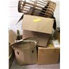 Image 1 : 3 boxes of Misc Items including pet cage, tool box, wicker umbrella stand and more.