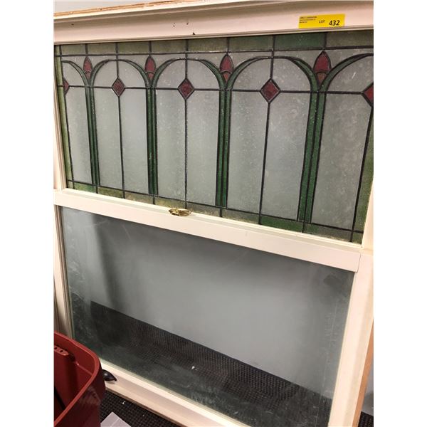 Stained Glass Window Frame (Approx 47 1/2in W x 54in H)