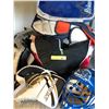 Image 1 : Goalie Bag with Protective Gear - helmet and glove from the Hockey Show