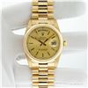 Image 3 : Rolex Mens 18K Yellow Gold Champagne Index Quickset President Wristwatch