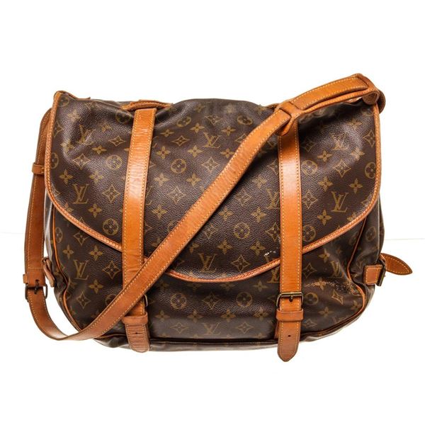 Louis Vuitton Brown Saumur 43cm Crossbody Bag