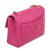 Image 6 : Chanel Pink Leather Mini Square Flap Shoulder Bag