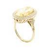 Image 4 : 4.76 ctw Yellow Diamond Ring - 18K White and Yellow Gold