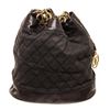 Image 1 : Chanel Black Canvas CC Chain Bucket Bag