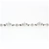 Image 5 : Unique 14K White Gold 3.00 ctw Baguette Cut Diamond Channel Barrel Link Bracelet