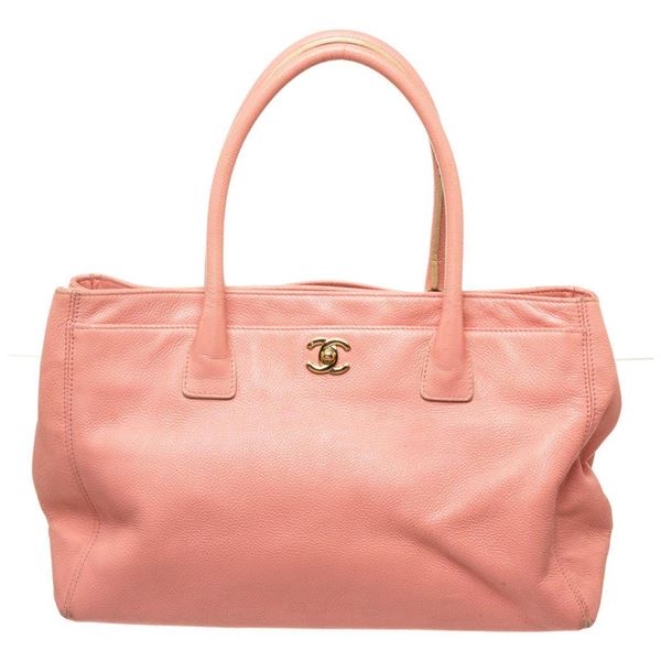 Chanel Pink Caviar Leather Cerf Tote Bag