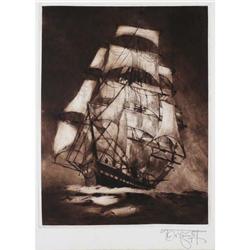 Joseph "Joe" Knowles Sr, Dry Point Etching