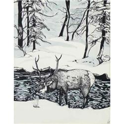 LK monogram, Watercolor/Ink