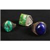 Image 1 : 3 Turquoise & Lapus Rings
