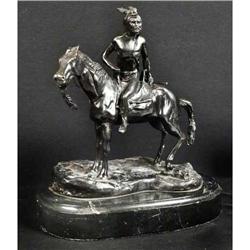 Indian on Horseback Sculpture