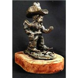 Small Bronze of Cowboy Cook