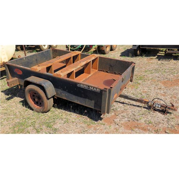 Bri-Mar Trailers Single Axle Towable Trailer w/ 2 Sections, Box is Rusted