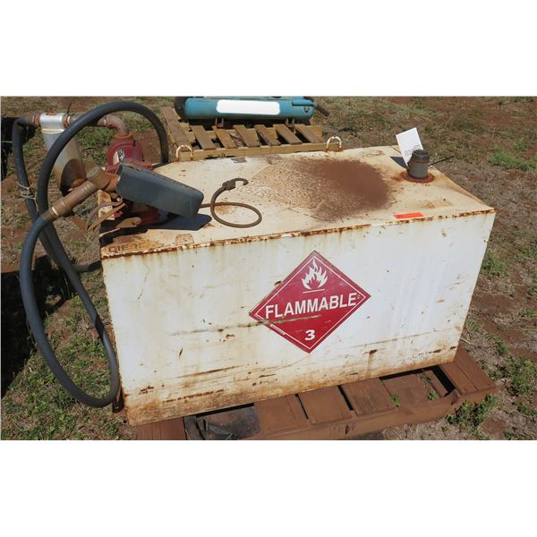 Fuel Transfer Tank w/ Fill-Rite 12V DC Pump (Tank has small leak, repairable)