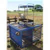 Image 1 : Metal Mesh Rolling Enclosed Cage Shelf & Blue-Point 2 Tier Rolling Cart