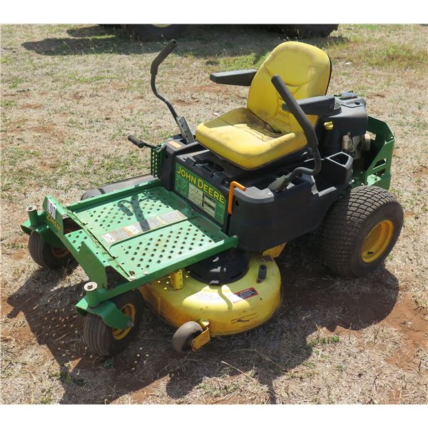 John Deere 2016 Lawn Mower Small JD Zero Turn Model Z345M 42A, Runs, Needs Work