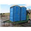 Image 1 : GK Machine 2 Portable Toilets w/ Sink & Tank on Towable Trailer