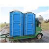 Image 2 : GK Machine 2 Portable Toilets w/ Sink & Tank on Towable Trailer