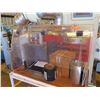 Image 2 : Wood & Plexiglass Paint Station w/ Hoses, Paint Guns, Measuring Cups, etc