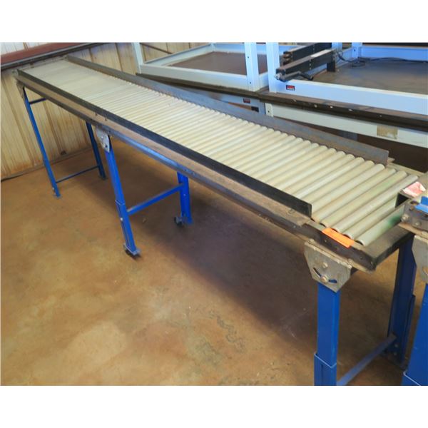 Rolling Metal Conveyor Roller Section 120"L x 18"W