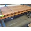Image 3 : Qty 2 Rolling Metal & Wood Work Table