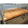 Image 2 : Qty 2 Rolling Metal & Wood Work Table