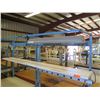 Image 2 : Metal Work Station w/ 2 Tables, Rack & Overhead Light