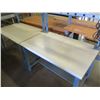 Image 3 : Metal Work Station w/ 2 Tables, Rack & Overhead Light