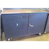 Image 1 : Rolling Metal Cabinet w/ 1 Door & Inside Shelves