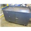 Image 2 : Rolling Metal Cabinet w/ 1 Door & Inside Shelves