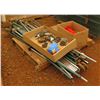 Image 1 : Pallets Metal Shelf Sections & Table Legs (Some wheels)
