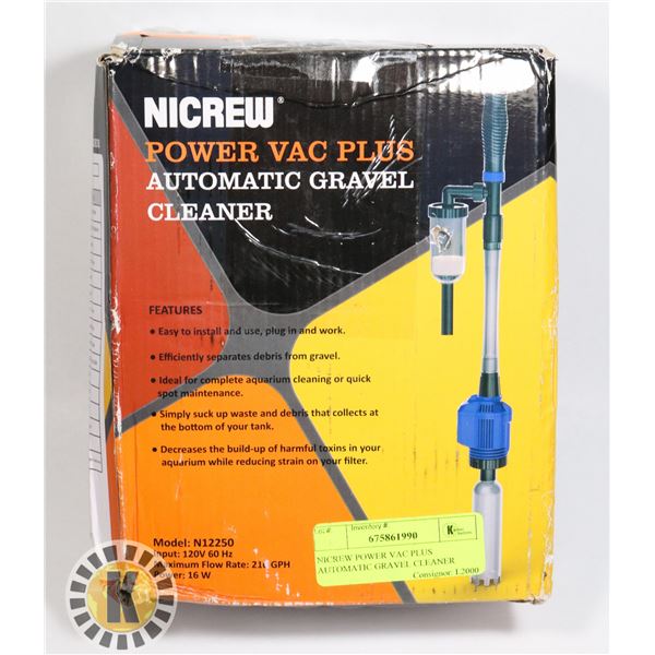 NICREW POWER VAC PLUS AUTOMATIC GRAVEL CLEANER
