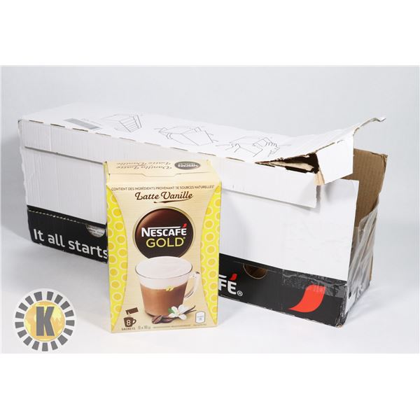 CASE OF NESCAFE GOLD VAN LATTE INSTANT POUCHES