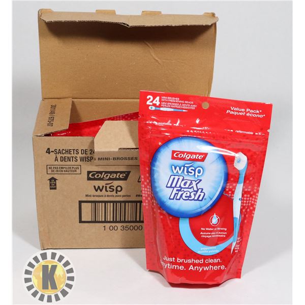 BOX OF COLGATE WISP MINI BRUSHES WITH BEADS