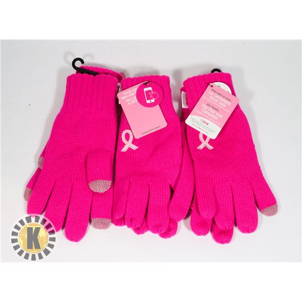 THREE NEW BREAST CANCER AWARENESS GLOVES