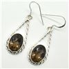 Image 3 : SILVER SMOKEY QUARTZ(12.6CT) EARRINGS