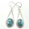 Image 1 : SILVER MOHAVE TURQUOISE(12.3CT) EARRINGS